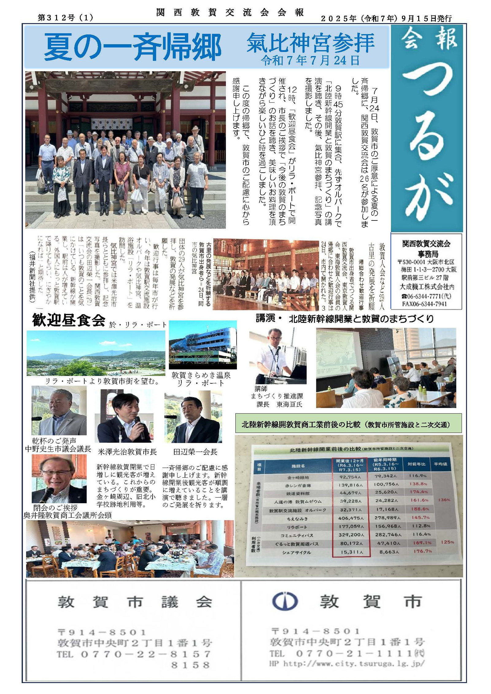 会報つるが312号